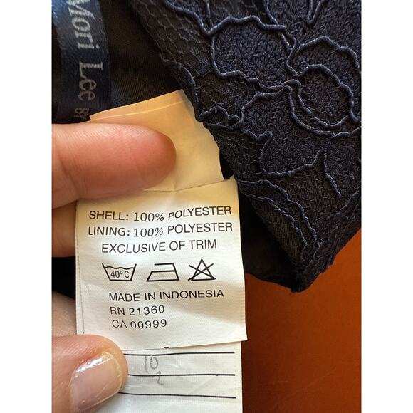 Mori Lee by Madeline Gardner Navy Lace Cocktail Dress US 8 💙 Elegant - Picture 10 of 10